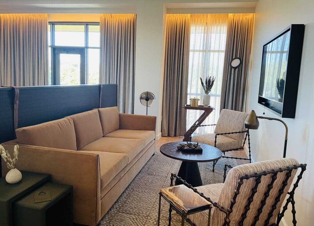 Living space in a loft at Bowie House. (Photo by Courtney Dabney)