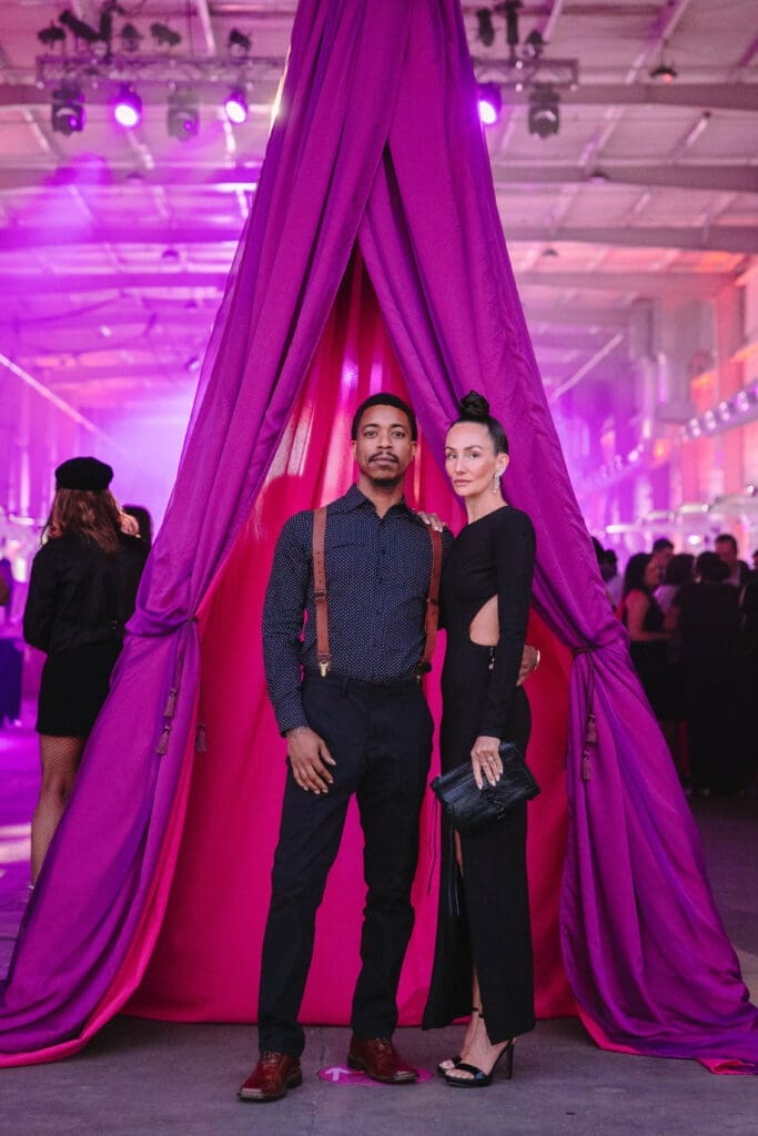 Featured artist Colby Deal, Karly Horenn at Houston Arts Alliance's Add On Art Gala (Photo by Johnny Than)