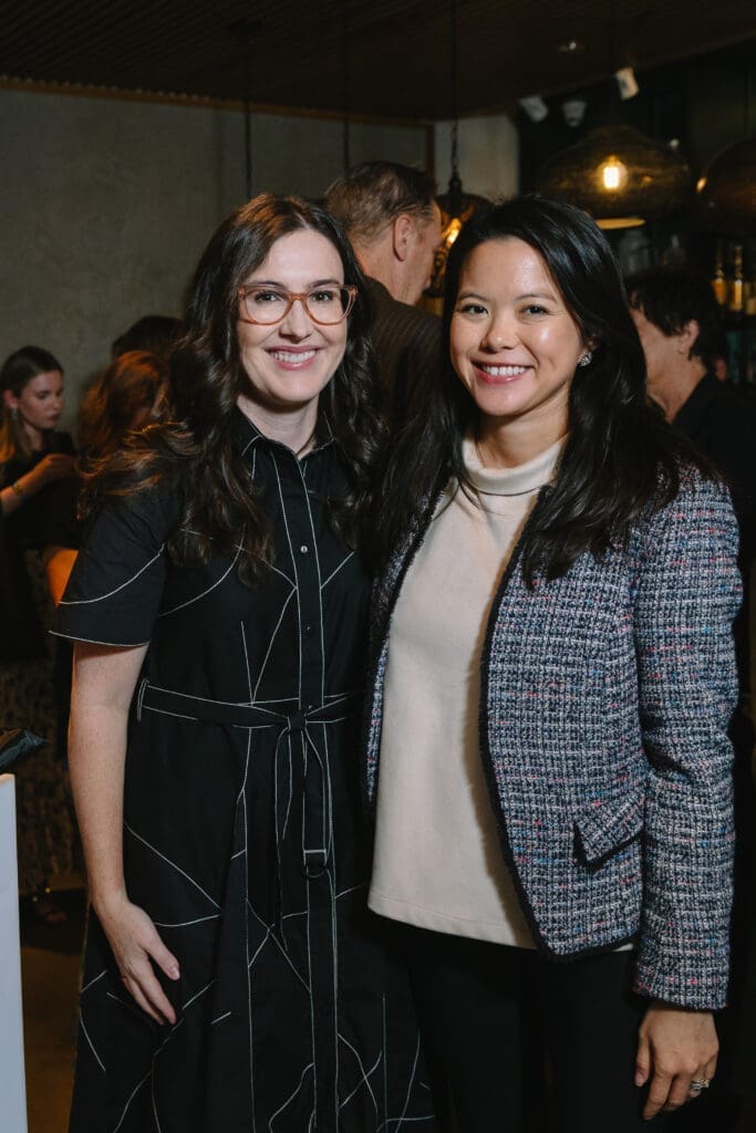 Helyna Bledsoe, Marie Newton at Foreign Fare launch at Traveler's Table (Photo by Johnny Than)
