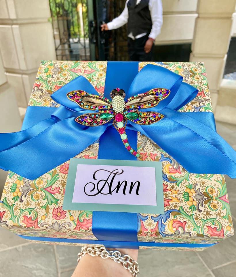 The signature double bow technique is a tell-tale sign of Dallas Gift Wrap Creations. (photo by Dallas Gift Wrap Creations)