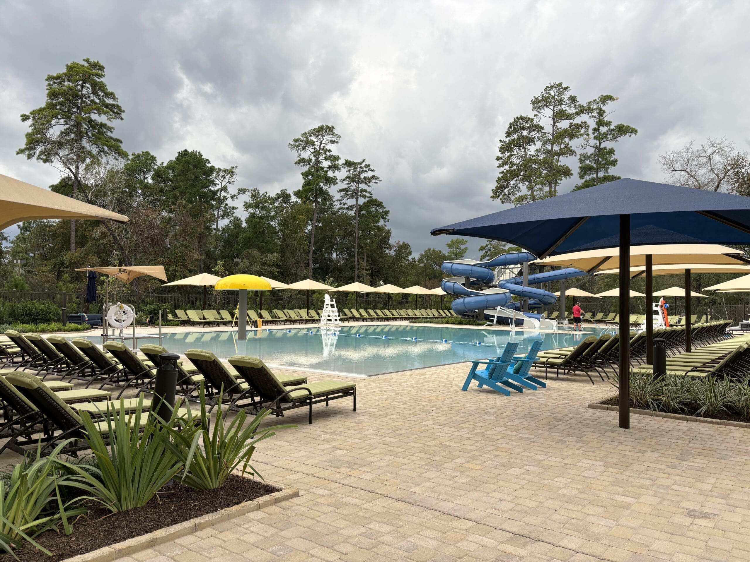 Outdoor pool areas will be open year-round at The Woodlands' Life Time, weather permitting.
