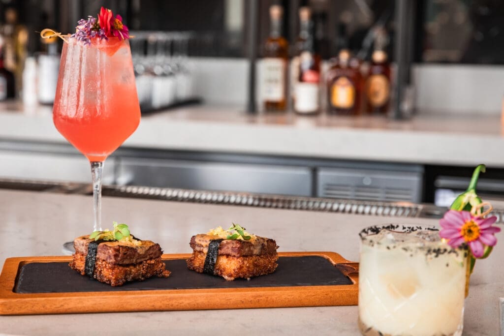 Beef masubi and cocktails? Just visit Vincent's at JW Marriott Dallas Arts District.