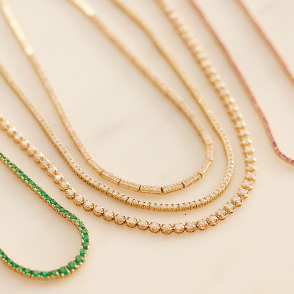 JAG has a full range of tennis necklaces in store this season, or any season. (Photo by Jason Kindig)