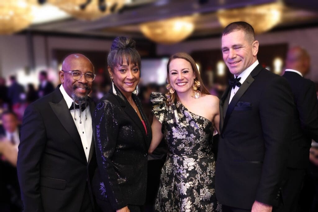 Honorees pastors Rudy & Juanita Rasmus with Christina & Stacy Jones at Interfaith Ministries annual Tapestry Gala at the Hilton Americas-Houston. (Photo by Quy Tran)