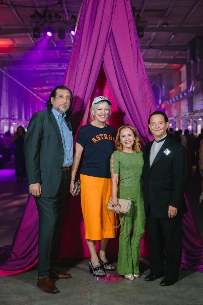 Tim & Karla Cisneros, Dr. Penelope & Lester Marks at Houston Arts Alliance's Add On Art Gala (Photo by Johnny Than)