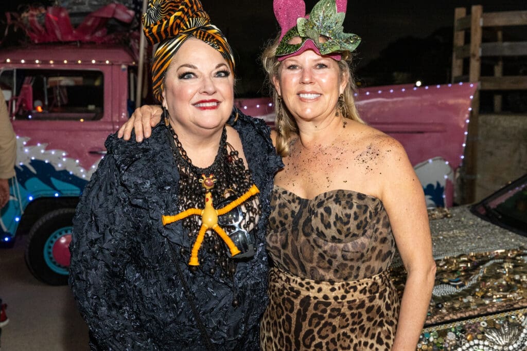 Laura Stehr Peters, Paige Johnson at Orange Show Gala Where the Wild Things ART (Photo by Emily Jaschke and David DeHoyos)