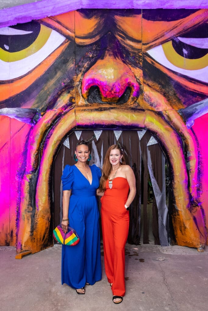 Lindsey Alves Fuquen, Keri Henry at Orange Show Gala Where the Wild Things ART (Photo by Emily Jaschke and David DeHoyos)
