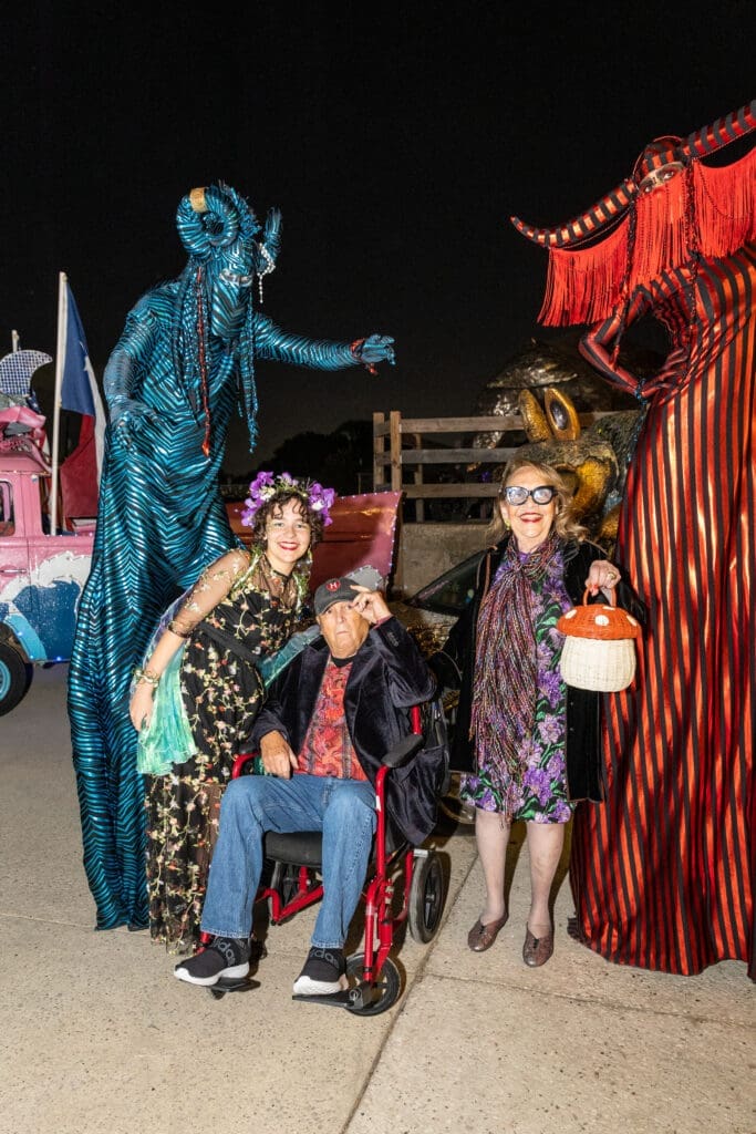 Marilyn Lubetkin, Alvin Lubetkin & Marilyn Oshman at Orange Show Gala Where the Wild Things ART (Photo by Emily Jaschke and David DeHoyos)