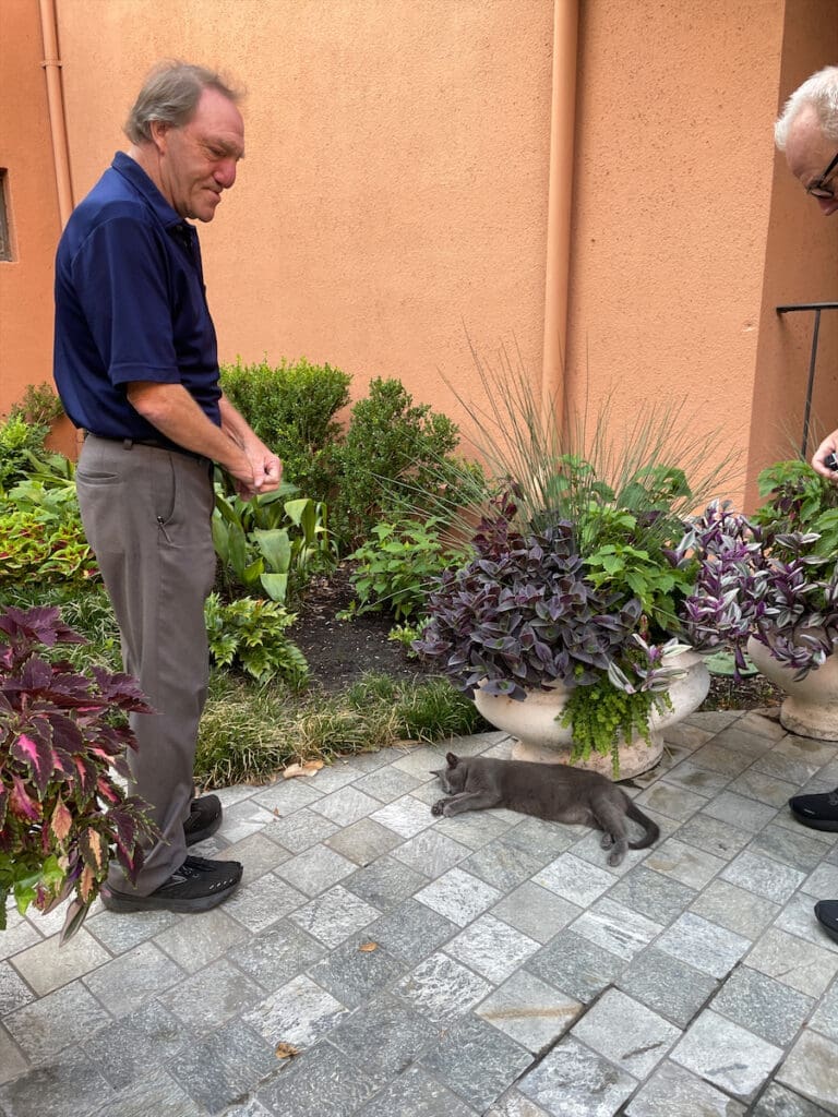 The Mansion valet team and Duncan, sleeping on the job. (photo courtesy) (Photo by Madi Hurley)