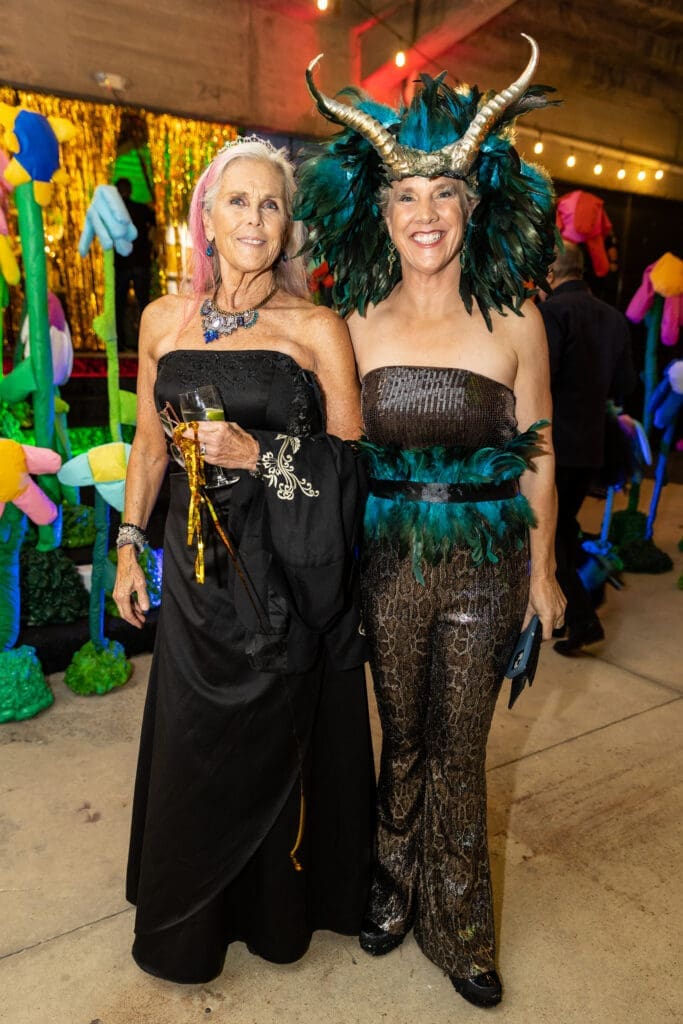 Rebecca Bass, Gerry Waters at Orange Show Gala Where the Wild Things ART (Photo by Emily Jaschke and David DeHoyos)
