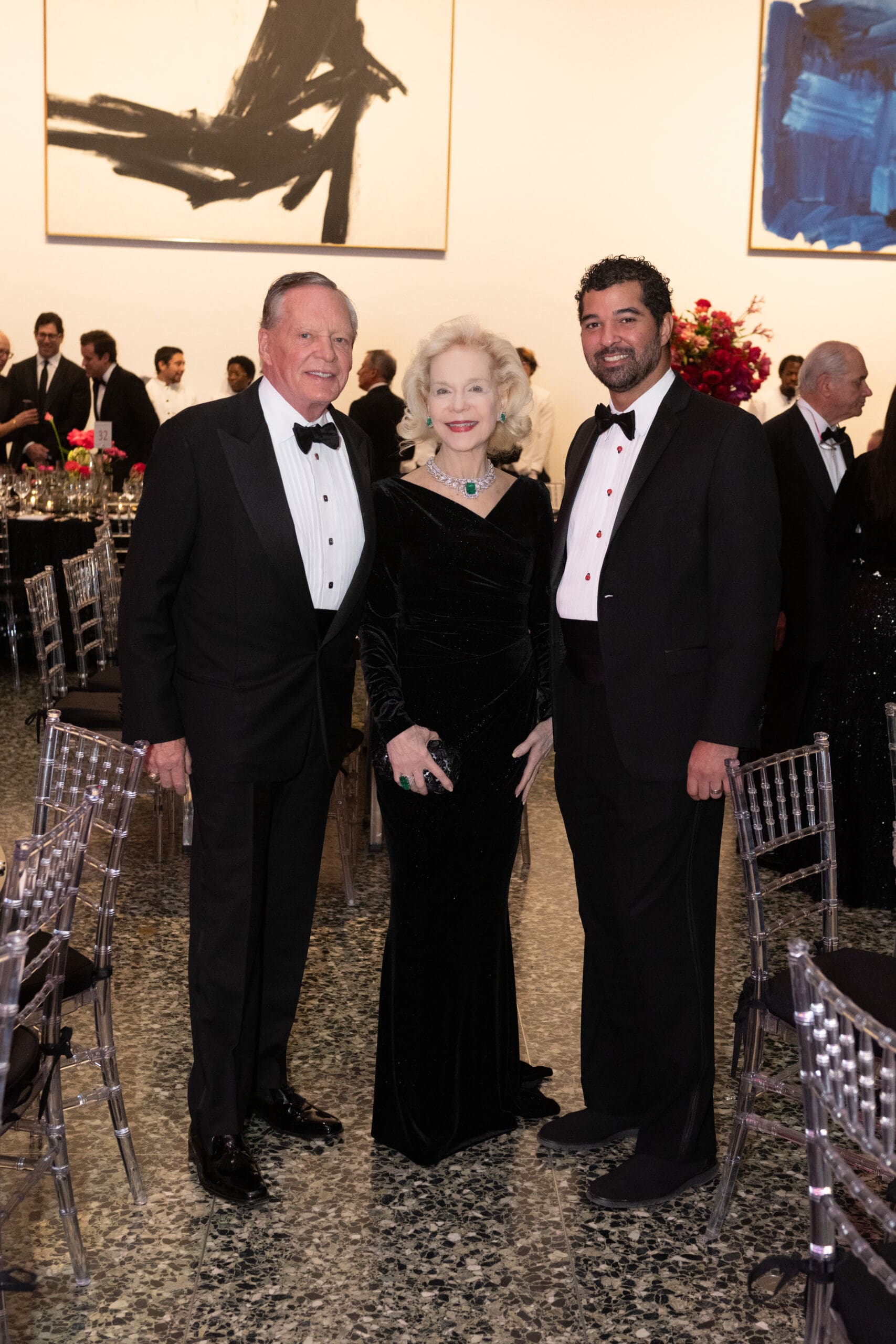 Richard Flowers; Lynn Wyatt; Angel Rios at the MFAH Grand Gala Ball; Photo by Wilson Parish
