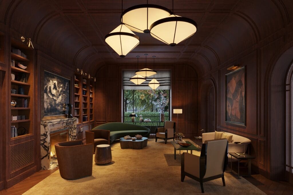 Rosewood Residences Turtle Creek's ground floor lounge is just one of the amenities anticipated.