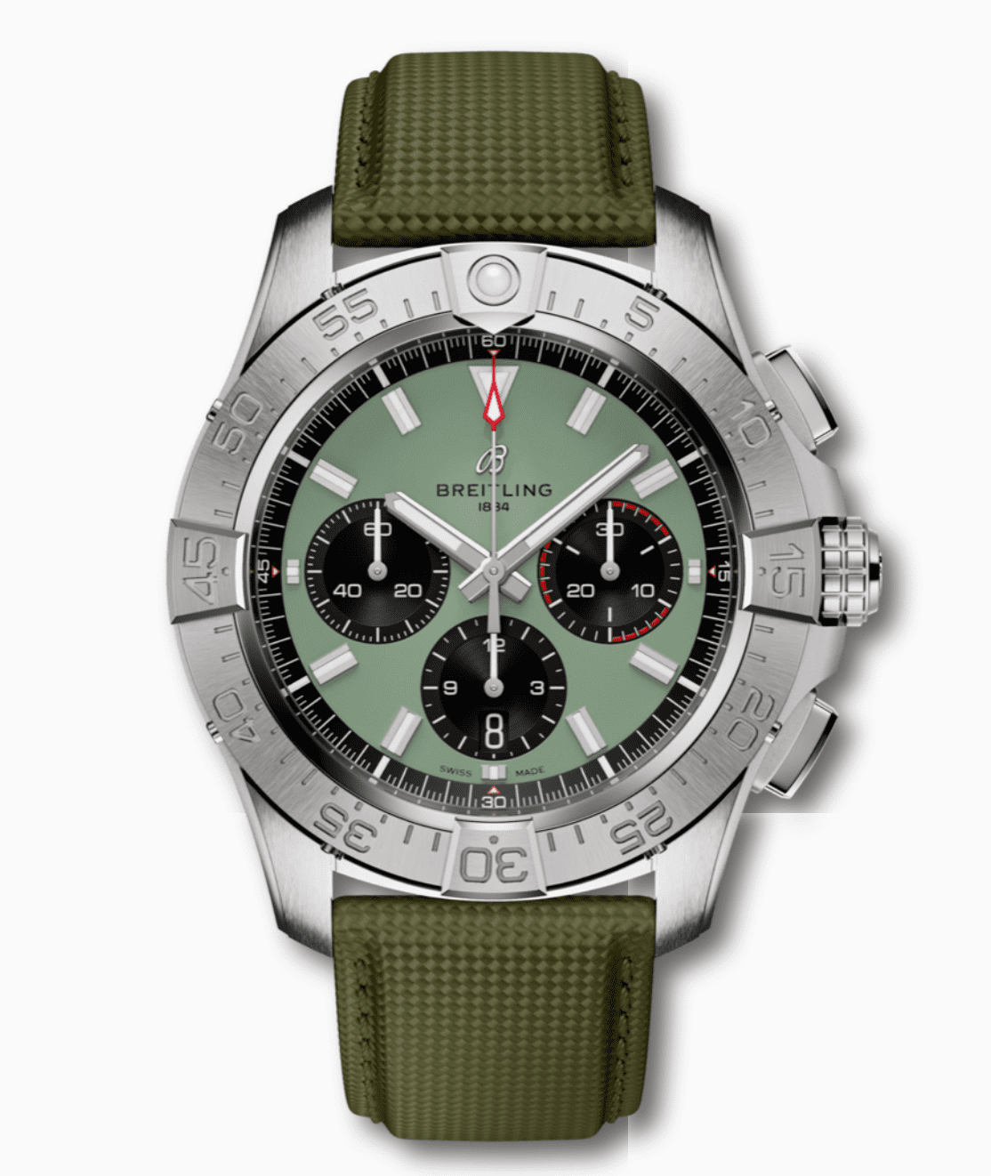 Breitling’s Avenger B01 Chronograph ($8,000), available at select Breitling boutiques