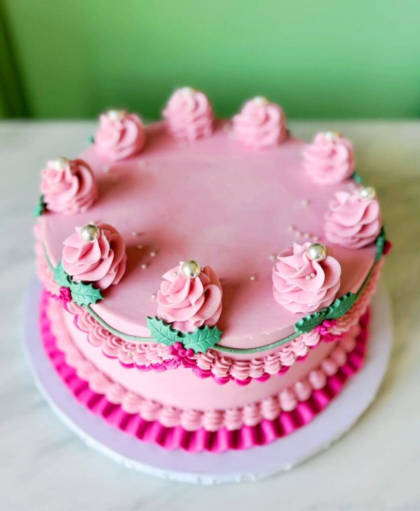 Society Bakery offers several designs of holiday cakes this season. (Courtesy)