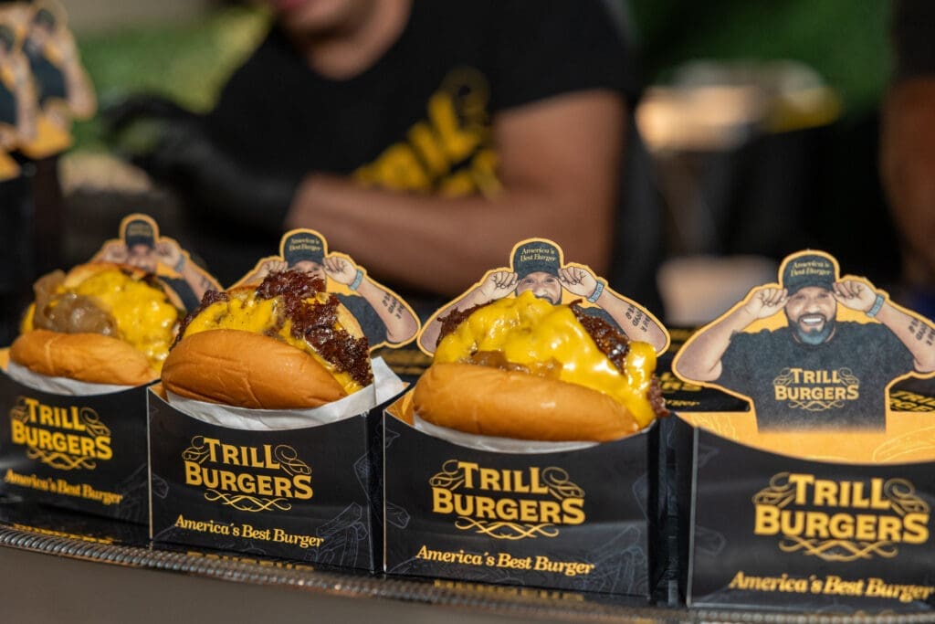 Bun B's award winning Trill Burgers late night snacks at the MFAH Grand Gala Ball. (Photo by Jenny Antill Clifton)