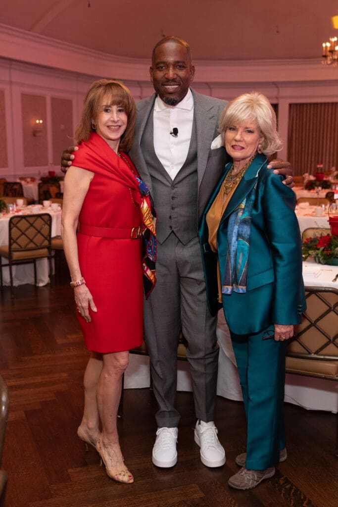 Vicki West, Michael Redd, Dorothy Nicholson at the Salvation Army of Greater Houston Annual Luncheon