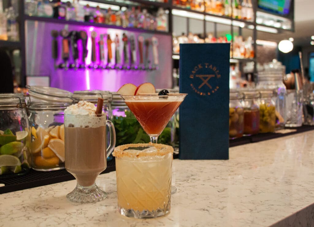 Head to Back Table for an inventive selection of holiday whiskey cocktails. 