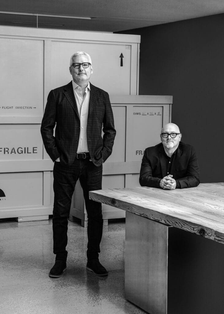 Architects David Droese and Lance Raney, photographed by Fredrik Broden.