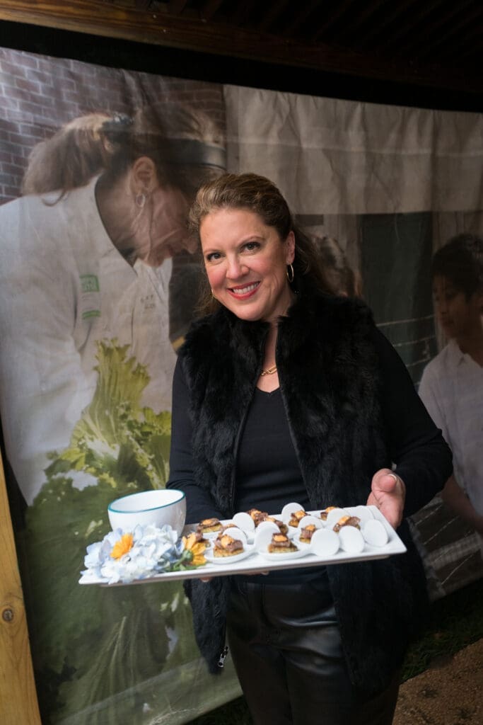 Chef Barbara McKnight of Culinaire at the Delicious Alchemy dinner. (Photo by Daniel Ortiz)
