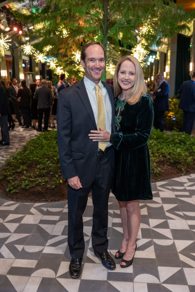 Scott & Brooke Hutson at Texas Children's Hospital Ambassadors holiday party. (Photo by Jenny Antill/Texas Children's Hospital)