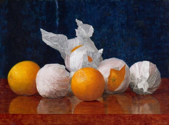 William J. McCloskey (1859-1941); Wrapped Oranges; 1889; Oil on canvas; Amon Carter Museum of American Art, Fort Worth, Texas, Acquisition in memory of Katrine Deakins, Trustee, Amon Carter Museum of American Art.