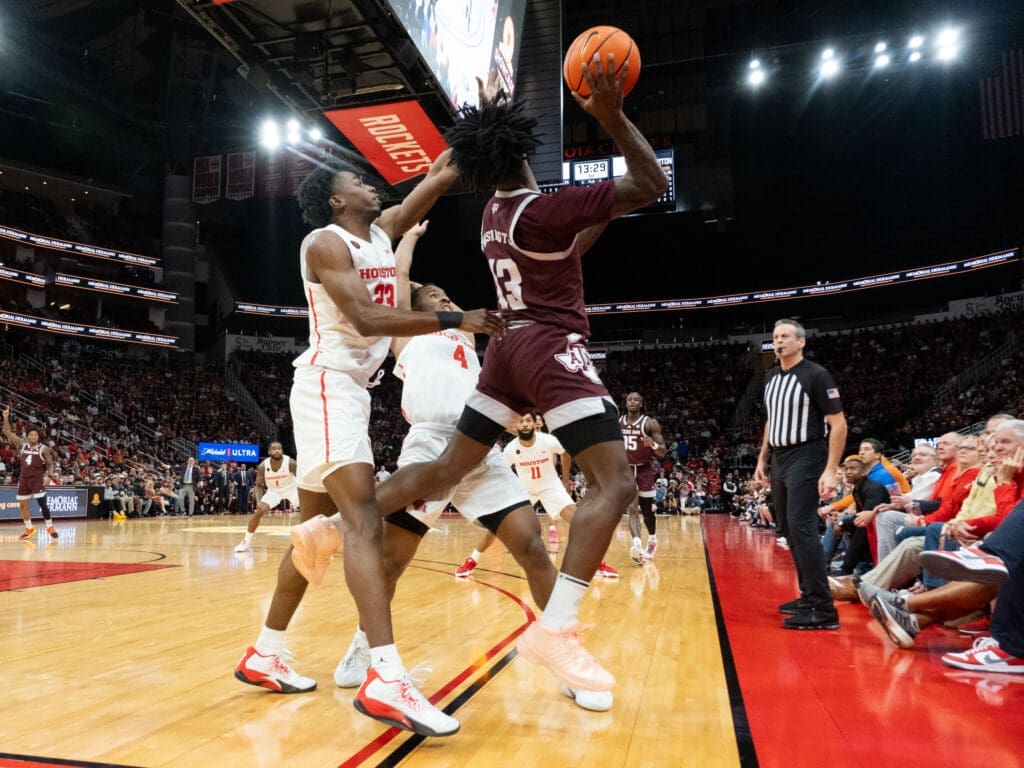 University of Houston wing Terrance Arceneaux is a future defensive force. (Photo by F. Carter Smith)