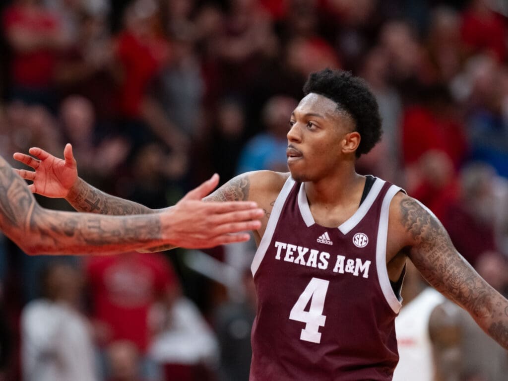 Texas A&M guard Wade Taylor IV is an explosive scorer. (Photo by F. Carter Smith)