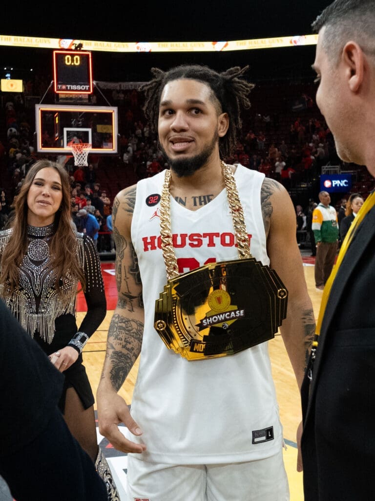 University of Houston guard Emanuel Sharp earned plenty of attention after his performance against Texas A&M. (Photo by F. Carter Smith)