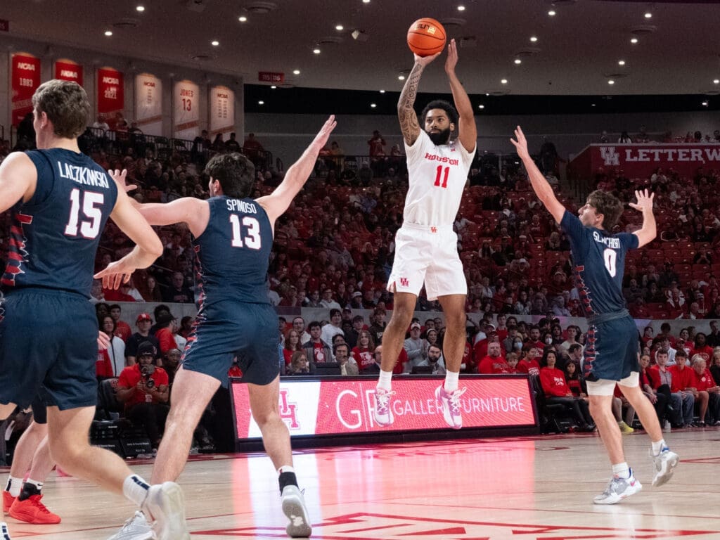 University of Houston guard Damian Dunn will help determine the ceiling of this particular Kelvin Sampson team. (Photo by F. Carter Smith)