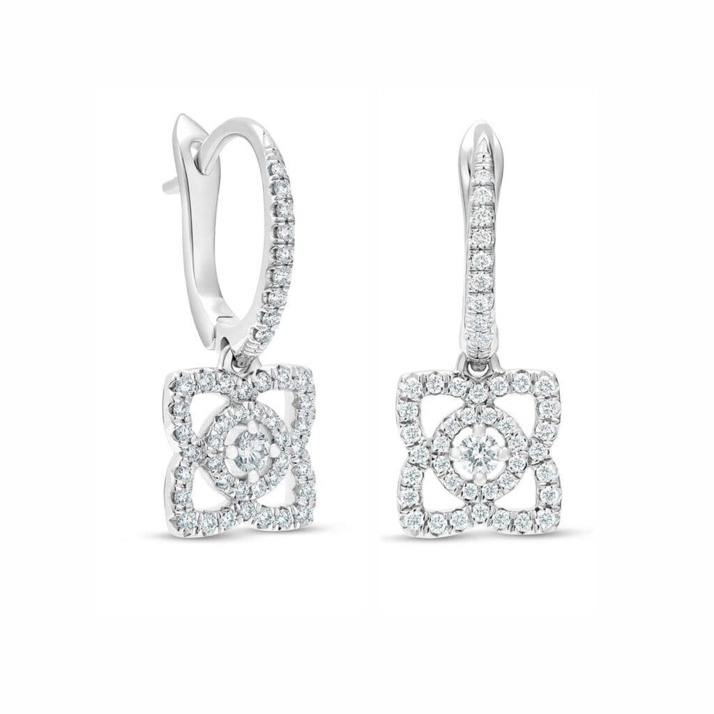 ENCHANTED LOTUS SLEEPERS IN WHITE GOLD_