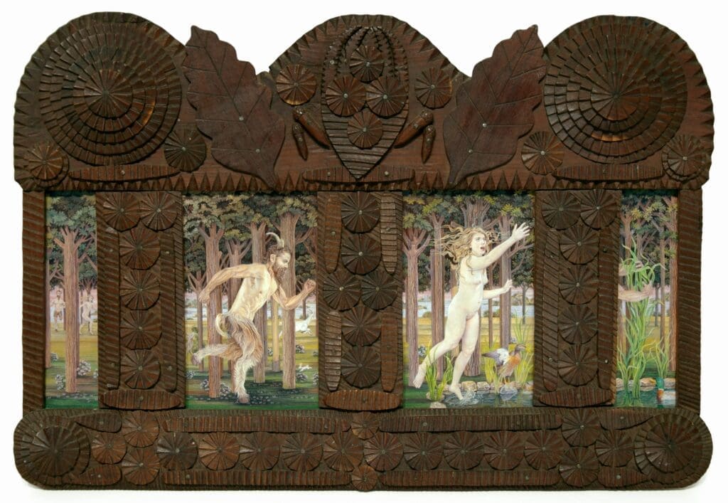 Ellen Tanner's "Pan and Syrinx," 2019, at Moody Gallery (Courtesy Moody Gallery)