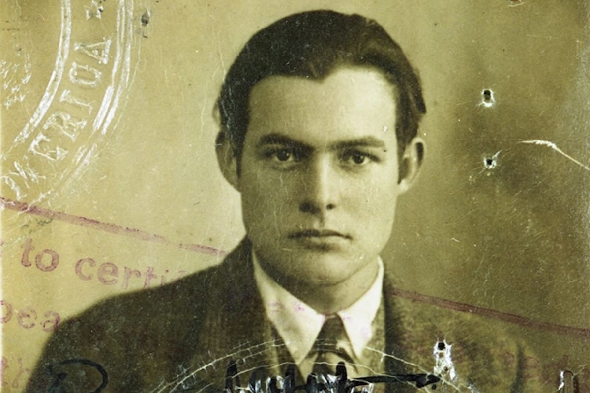 Ernest Hemingway's passport photo ca. 1921.