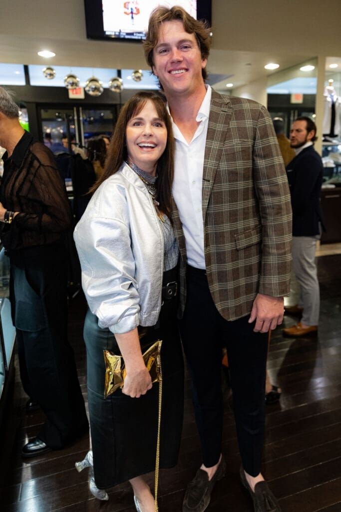 Marni Greenwood, Griffin Greenwood at the Festari for Men 30th anniversary fete and holiday party.   (Photo by Steven Traylor)