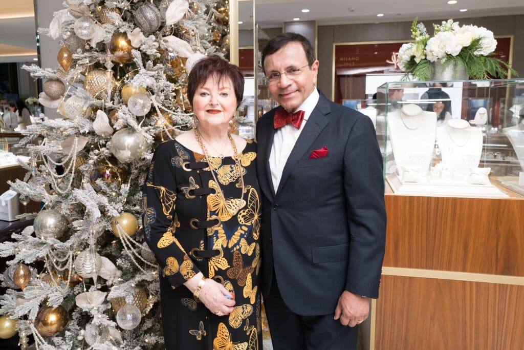 Helene & Dror Zadok at the Zadok holiday party (Photo by Daniel Ortiz)