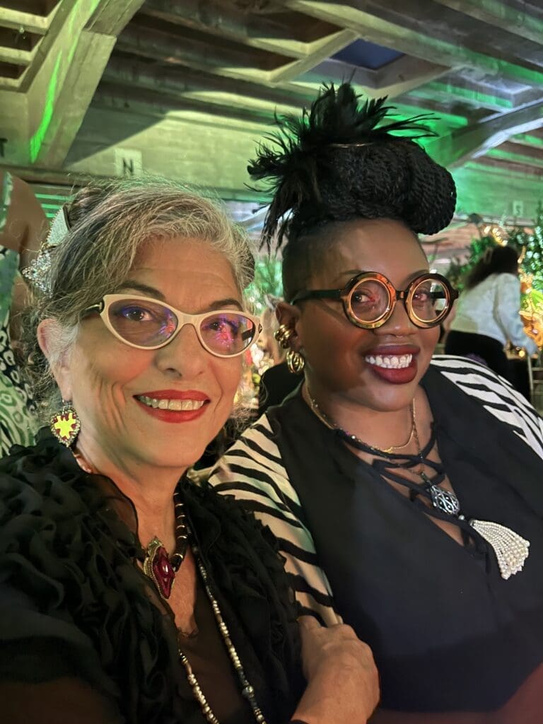 Melissa Noble, Janice Bond at Orange Show Gala Where the Wild Things ART (Photo by CDA)