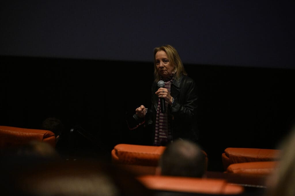 Jamie Bernstein giving presentation at Houston Chamber Choir "Maestro" preview (Photo by Jeff Grass Photography)