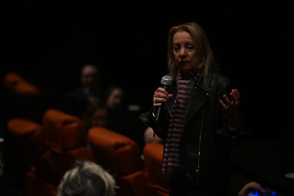 Jamie Bernstein speaking at Houston Chamber Choir "Maestro" preview (Photo by Jeff Grass Photography)