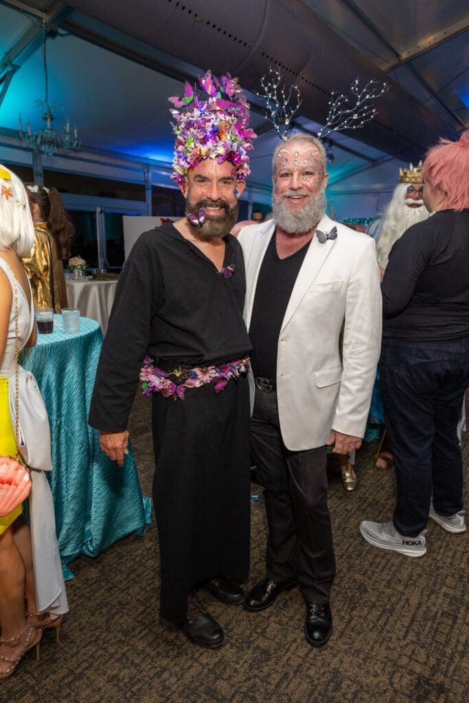 John Bradshaw, Randy Christ at Lawndale Art Center Hair Ball  (Photo by Jenny Antill Clifton)