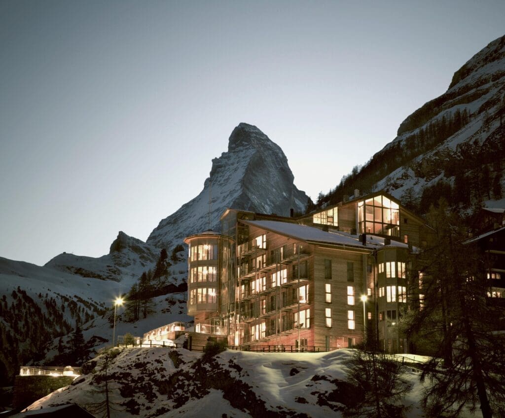 This Modern Ski Resort Is A Quintessential Snowy Holiday Escape in The Swiss Alps