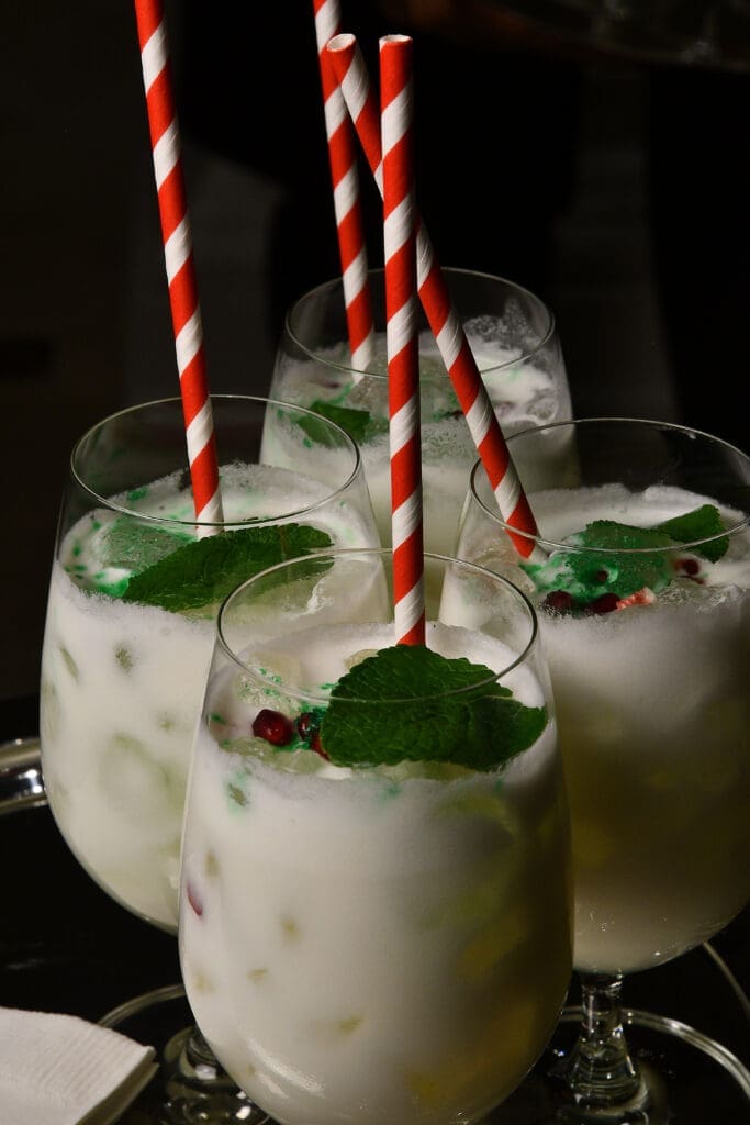 Festive Christmas cocktails served  at the annual Santa's Elves party benefiting MD Anderson Children's Cancer Hospital