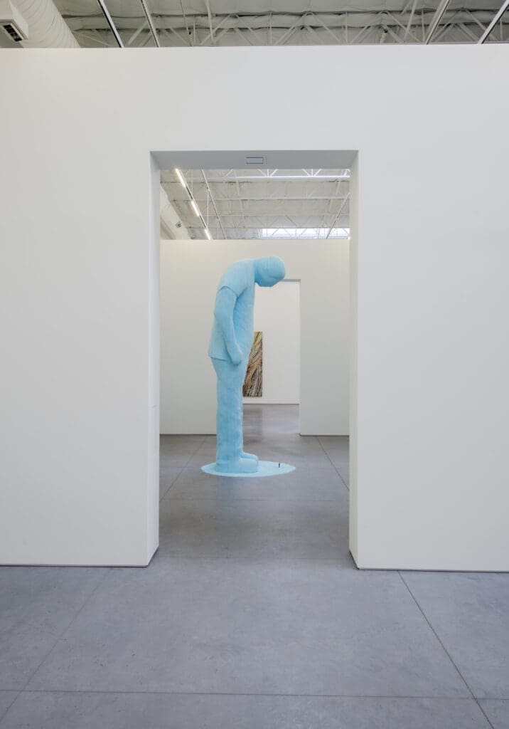 At The Warehouse, an enfilade of rooms is a striking way to showcase sculpture. (photo by Wade Griffith)