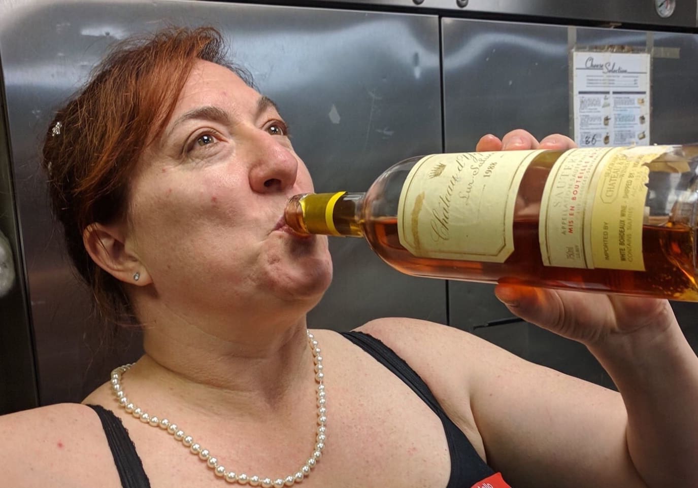 Daisy Durham enjoys a favorite libation.