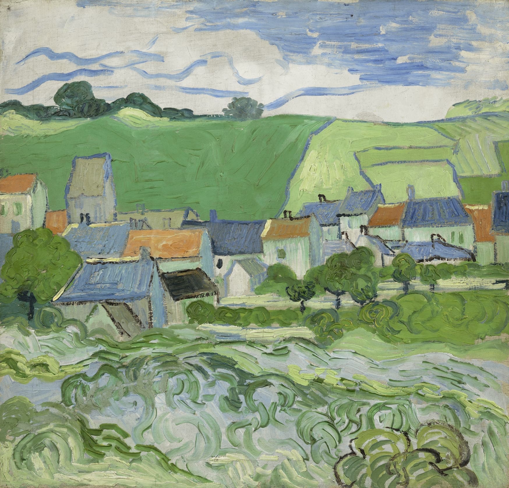 Vincent Van Gogh's View of Auvers-sur-Oise, 1890 at Van Gogh Museum, Amsterdam. (Photo by © Van Gogh Museum, Amsterdam)