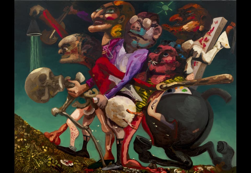 Dana Schutz's "The Arts," 2021, at Musée d'Art Moderne de Paris (© 2023 Dana Schutz.
Courtesy the artist, CFA Berlin, Thomas Dane Gallery and David Zwirner. Photo Maris Hutchinson)