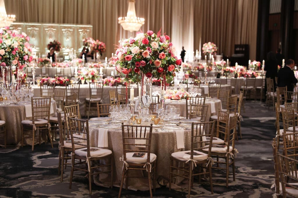 Vienna inspired decor set the stage for the white tie Houston Symphony Ball. (Photo by Priscilla Dickson)