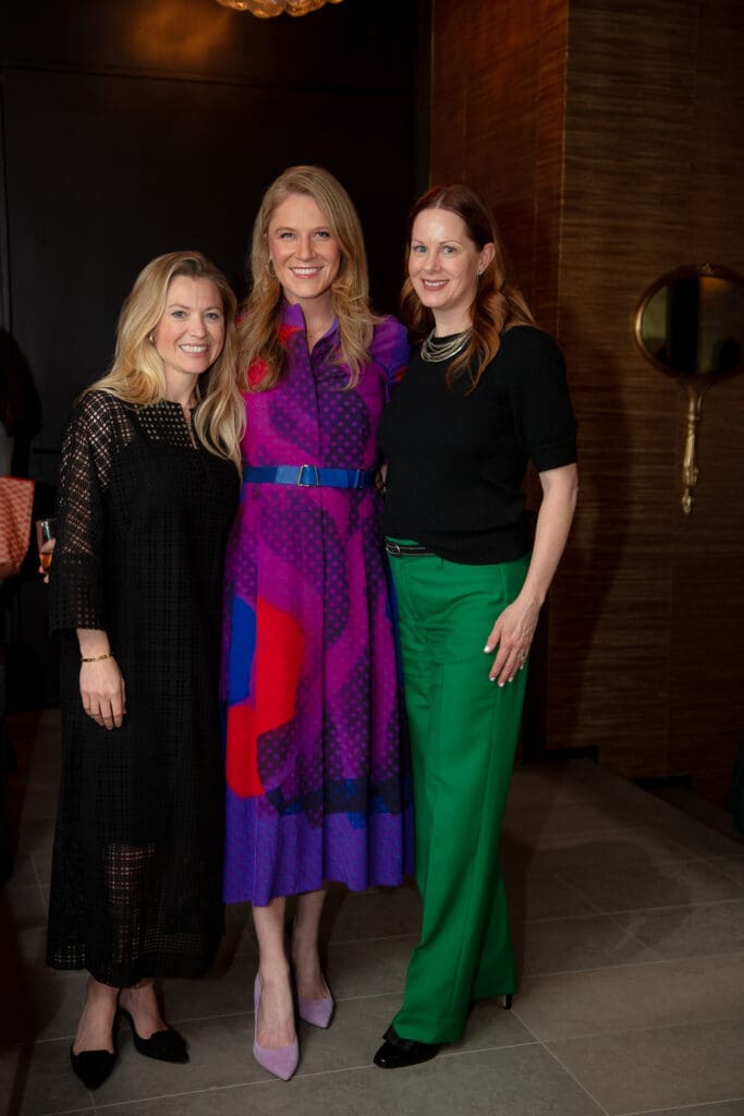Catanna Berger, Katie Tsuru, Mindy Thornock at the Akris/PaperCity salute to Houston Ballet's Julie Kent. (Photo by Miroma Photography)