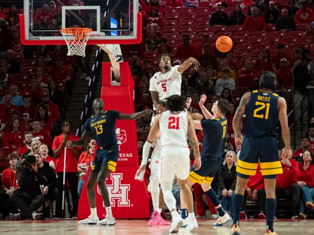 University of Houston big man Ja'Vier Francis can rack up emphatic blocks. (Photo by F. Carter Smith)