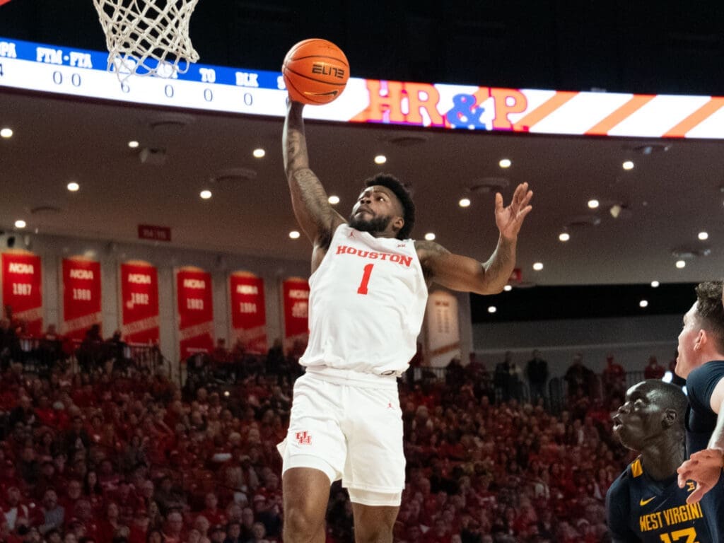 University of Houston point guard Jamal Shead is certainly Big 12 built. (Photo by F. Carter Smith)