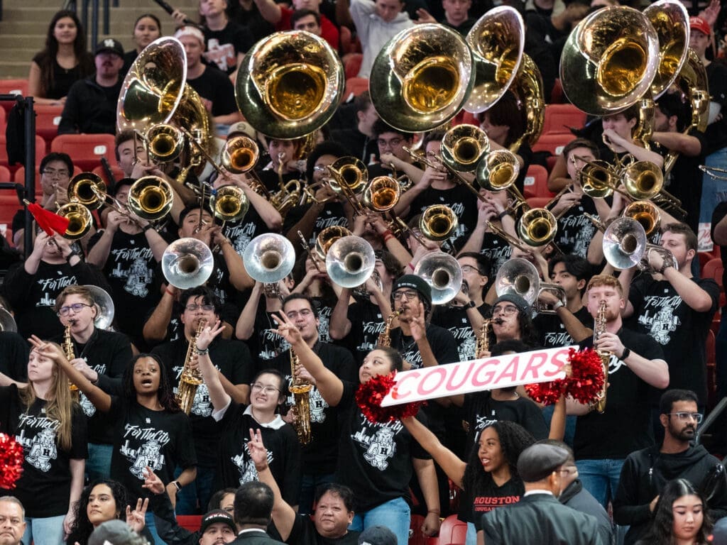 University of Houston's student band always brings it. (Photo by F. Carter Smith)