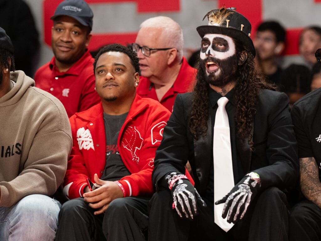 Some UH fans really got into the festivities at the Fertitta Center. (Photo by F. Carter Smith)